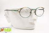 Vintage 80s ESPRESSIONI made in Italy oval modern frame Green, Black, Golden, Deadstock 1980s