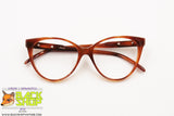 Authentic 1970s Round cat eye women frame glasses tortoise acetate, BELLA mod. 83/9, New Old Stock