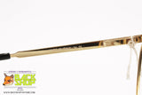 METALFLEX mod. G&G 1, Vintage eyeglass frame women satin black golden, New Old Stock 1980s