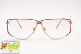 NEOSTYLE mod. JET 33 865 Vintage 80s glasses frame eyeglass, Half rimmed lenses & red/gold avant garde, New Old Stock