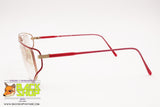 NEOSTYLE mod. JET 33 865 Vintage 80s glasses frame eyeglass, Half rimmed lenses & red/gold avant garde, New Old Stock