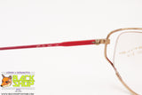 NEOSTYLE mod. JET 33 865 Vintage 80s glasses frame eyeglass, Half rimmed lenses & red/gold avant garde, New Old Stock