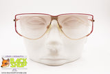 NEOSTYLE mod. JET 33 865 Vintage 80s glasses frame eyeglass, Half rimmed lenses & red/gold avant garde, New Old Stock