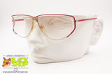 NEOSTYLE mod. JET 33 865 Vintage 80s glasses frame eyeglass, Half rimmed lenses & red/gold avant garde, New Old Stock