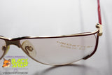 NEOSTYLE mod. JET 33 865 Vintage 80s glasses frame eyeglass, Half rimmed lenses & red/gold avant garde, New Old Stock