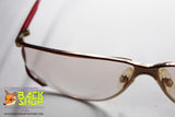 NEOSTYLE mod. JET 33 865 Vintage 80s glasses frame eyeglass, Half rimmed lenses & red/gold avant garde, New Old Stock