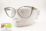 DIVINA mod. 106 Made in Italy, Elegant cat eye frame eyeglass, underlined & adorned with strass, New Old Stock 1970s