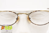 5TH AVENUE mod. 5AV024 CHESTNUT, Vintage eyeglass frame little oval art deco', New Old Stock 1980s