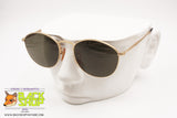 HUGO BOSS mod. 4760 40 Vintage Sunglasses round pantos, golden satin frame holed bridge, New Old Stock 1990s