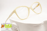 CHRISTOPHER D. Vintage glasses frame 1980s, women glasses white acetate flakes effect, New Old Stock