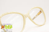 CHRISTOPHER D. Vintage glasses frame 1980s, women glasses white acetate flakes effect, New Old Stock