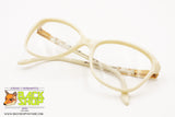 CHRISTOPHER D. Vintage glasses frame 1980s, women glasses white acetate flakes effect, New Old Stock