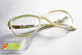 CHRISTOPHER D. Vintage glasses frame 1980s, women glasses white acetate flakes effect, New Old Stock