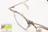 SKANDAL Germany High design crazy glasses frame, Silver & Hand Painted details, New Old Stock 90s