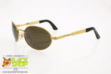 LOZZA mod. SL1082 103 Vintage oval Sunglasses, Gold piquet effect, New Old Stock