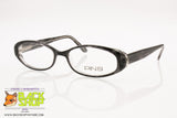PIN'S Made in Italy, Small striped clear & black cat eye women's eyeglass frame, New Old Stock