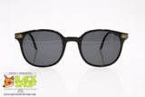 LE CLUB Actif mod. CLAYTON 44, Vintage Sunglasses round wayfarer, black golden, New Old Stock 1990s