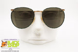 PACO RABANNE Paris mod. Pr-737 Gp-343 Vintage sunglasses round, green dappled, New Old Stock 1980s