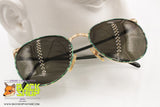 PACO RABANNE Paris mod. Pr-737 Gp-343 Vintage sunglasses round, green dappled, New Old Stock 1980s