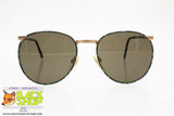 PACO RABANNE Paris mod. Pr-737 Gp-343 Vintage sunglasses round, green dappled, New Old Stock 1980s
