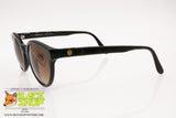 FIORUCCI FC6 Round Clubmaster Sunglasses, Black lucite frame, New Old Stock