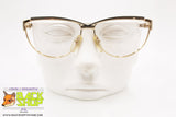MARIO VALENTINO by METALFLEX mod. C.12 355 Vintage eyeglass frame women, golden & black, New Old Stock 1980s