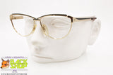 MARIO VALENTINO by METALFLEX mod. C.12 355 Vintage eyeglass frame women, golden & black, New Old Stock 1980s