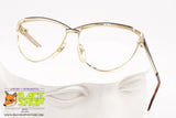 MARIO VALENTINO by METALFLEX mod. C.12 355 Vintage eyeglass frame women, golden & black, New Old Stock 1980s