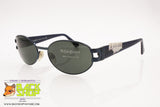 YVES SAINT LAURENT 6078 Y388 Vintage oval sunglasses, blue metallized frame, New Old Stock 90s