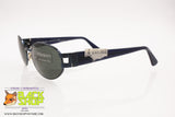 YVES SAINT LAURENT 6078 Y388 Vintage oval sunglasses, blue metallized frame, New Old Stock 90s