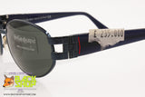 YVES SAINT LAURENT 6078 Y388 Vintage oval sunglasses, blue metallized frame, New Old Stock 90s