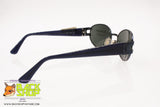 YVES SAINT LAURENT 6078 Y388 Vintage oval sunglasses, blue metallized frame, New Old Stock 90s