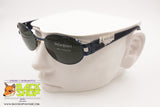 YVES SAINT LAURENT 6078 Y388 Vintage oval sunglasses, blue metallized frame, New Old Stock 90s