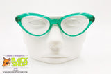 ALEX Vintage eyeglass frame women, cat eye emerald green, New Old Stock 1970s