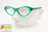 ALEX Vintage eyeglass frame women, cat eye emerald green, New Old Stock 1970s