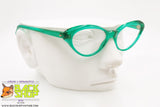 ALEX Vintage eyeglass frame women, cat eye emerald green, New Old Stock 1970s