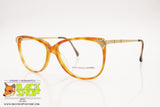 RAFFAELLA CURIEL mod. 5534 Blonde womens eyeglass frame, piquet details, New Old Stock 80s
