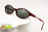 SERGIO TACCHINI S.T. 1562-S Vintage Sunglasses oval rims, traslucent red acetate, New Old Stock 90s
