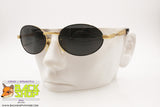 LOZZA mod. SL1082 Vintage oval Sunglasses, Black & Gold piquet effect, New Old Stock