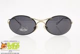 BLUE BAY by SAFILO mod. YUMA/S HU6, Vintage oval sunglasses, black & golden, New Old Stock 1990s