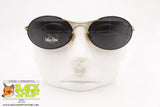 BLUE BAY by SAFILO mod. YUMA/S HU6, Vintage oval sunglasses, black & golden, New Old Stock 1990s