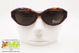 OBSERVER made in Italy, Vintage women sunglasses ovaloid inlaid pattern, New Old Stock 1990s