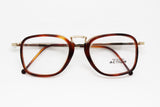TRUSSARDI ACTION squared- rectangular matte silver outstanding browline vintage eyeglasses frames, NOS 1990s
