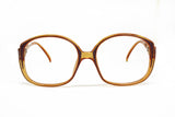 Christian Dior mod. 2107 col. 80 flat base frame glasses caramel lucite slightly glittered detailled Orchid violet, fashion Germany design