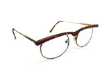 Authentic 1960s oval glasses unified wood bridge golden aged colour, Artisanal work G&W TEND // Nos rare spectacles