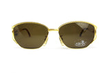 Sunglasses FENDI mod. SL 7023 oversize sunnies , shiny golden and tortoise big Fendi logo , NOS 1980s deadstock