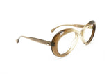 Vintage 1960s Butterfly frame acetate and metal // vintage 60s cellulose glasses brown & clear semitransparent