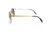 STING round pantos golden & silver finely carved , gray marble temple tips NOS 1980s sunglasses