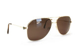Luxury and Rare Aviator sunglasses John Player Special mod. JPS 210 golden plated 22K // 80s mens sunglasses brown lenses , New Old stock