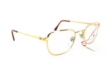 Golden eyewear 80s VOGUE made in italy mod. 3032 // vintage 1980s eyeglasses rectangular blunt avant garde